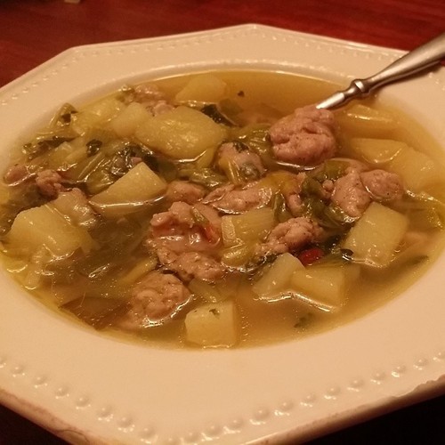 Chicken Sausage and Leek Soup